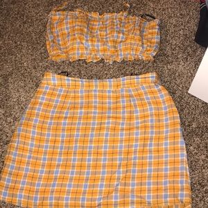 Forever 21 , Yelllow picnic print two piece